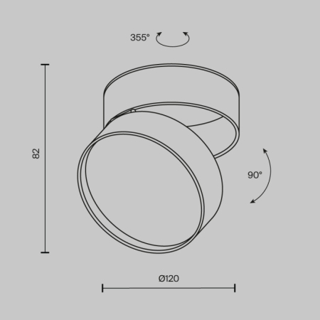 Накладной светильник Maytoni Technical C024CL-18W4K-W-1