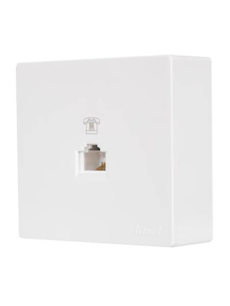Розетка телефонная 1-м ОП LETO бел. LEZARD 752-0200-137