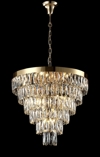 Crystal Lux Люстра Crystal Lux ABIGAIL SP-PL15 D620 GOLD/TRANSPARENT