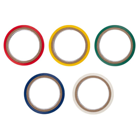 Изолента ПВХ 15ммх5м 5 цветов (уп.5шт) ФАZА 5017214