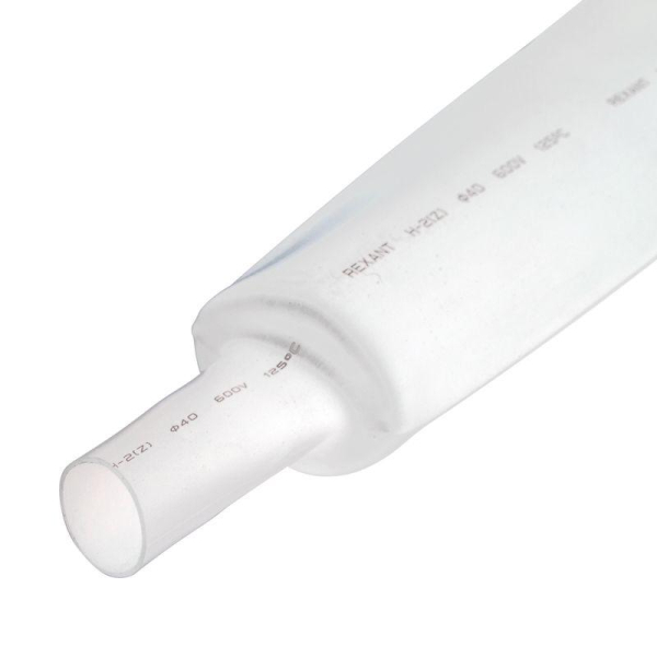 Трубка термоусаживаемая ТУТ нг 35,0/17,5мм, белая, упаковка 10 шт. по 1м REXANT