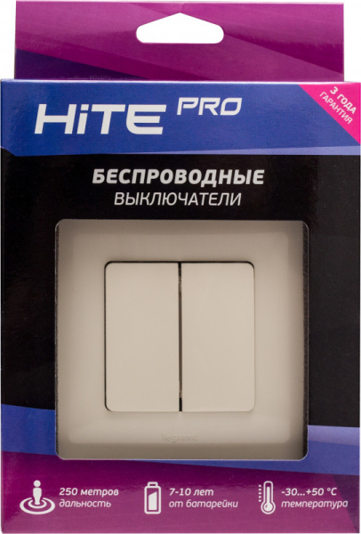 Выключатель HiTE PRO HP-LE-2-ivory