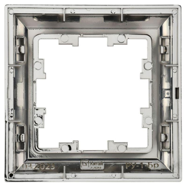 Рамка 1-м BRITE РУ-1-Бр хром/никель IEK BR-M12-12-4-K23