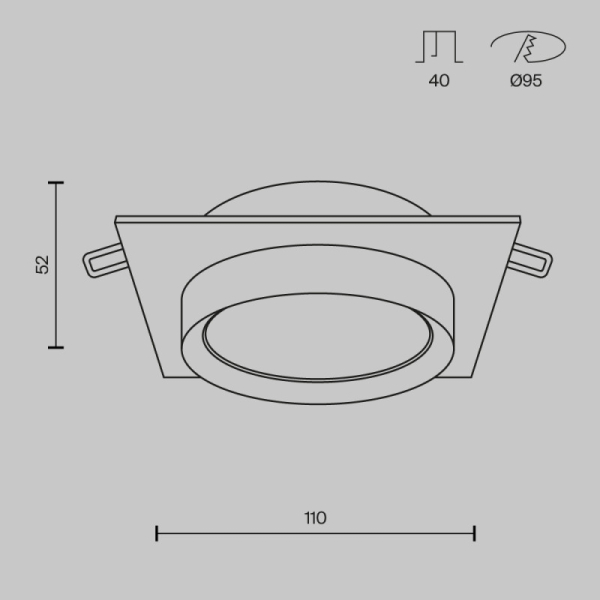 Встраиваемый светильник Maytoni Technical DL086-GX53-SQ-WS