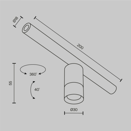 Светильник на шине Maytoni Technical C103CL-5W3-6K-BS