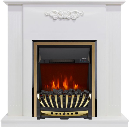 Royal Flame Каминокомплект Lumsden - Белый дуб с очагом Aspen Gold