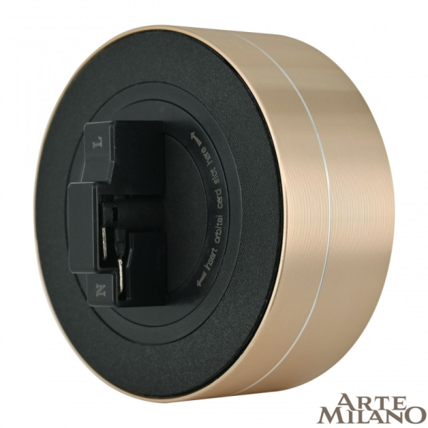 Трековая система розеток Arte Milano 380011TLS/LWS Gold