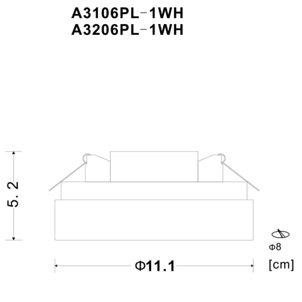 Встраиваемый светильник ARTE Lamp A3106PL-1WH