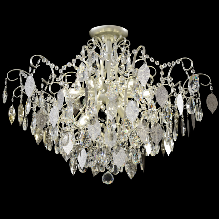 Crystal Lux Светильник потолочный Crystal Lux ESMIRALDA PL9 SILVER