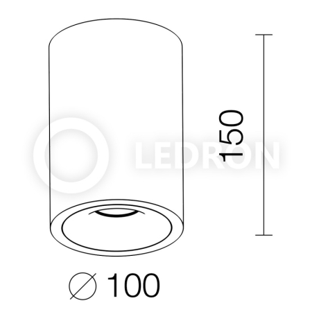 Накладной светильник LeDron MJ1027GB 150mm