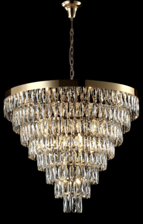 Каскадная люстра Crystal Lux ABIGAIL SP22 D820 GOLD/TRANSPARENT