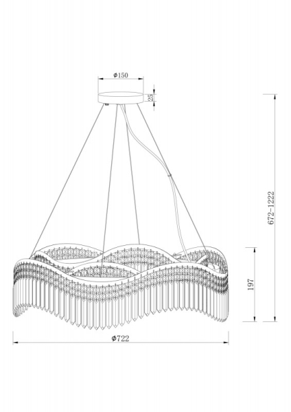 Подвесная люстра Maytoni DIA201PL-10G