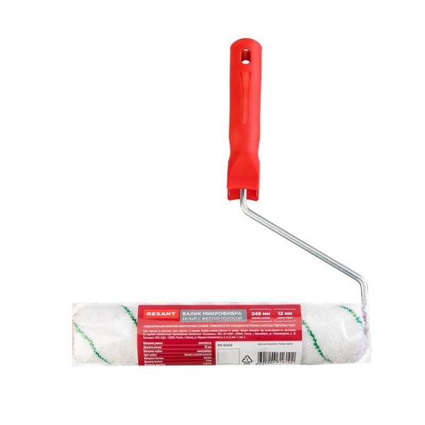 Валик микрофибра ворс 9мм шир. ролика 240мм бюгель 6мм d42мм Rexant 89-0028
