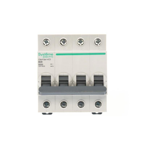 Выключатель автоматический 4п City9 Set (АВ) B 20А 6кА 400В SE C9F16420