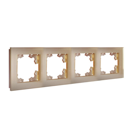 Рамка 4-м Афина стеклянная шампань UNIVersal 2281