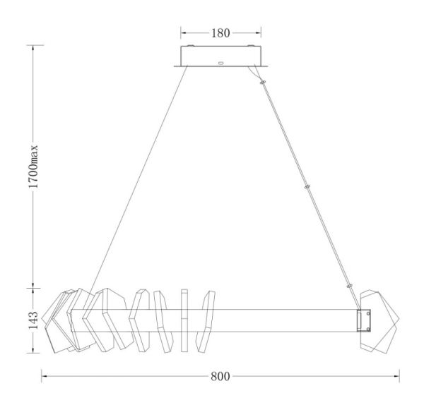 Подвесная люстра Fluorite FL1177-8P