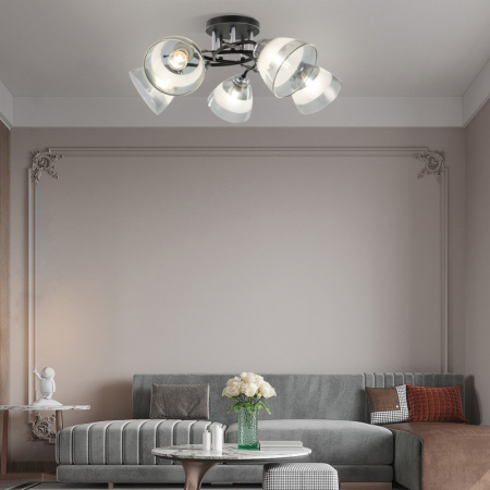 Накладная люстра Arte Milano 327685/5A BK+CR