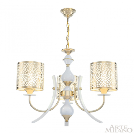 Подвесная люстра Arte Milano 306067/3 Wh/Gd