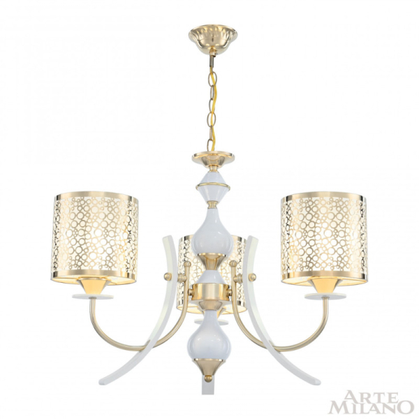 Подвесная люстра Arte Milano 306067/3 Wh/Gd