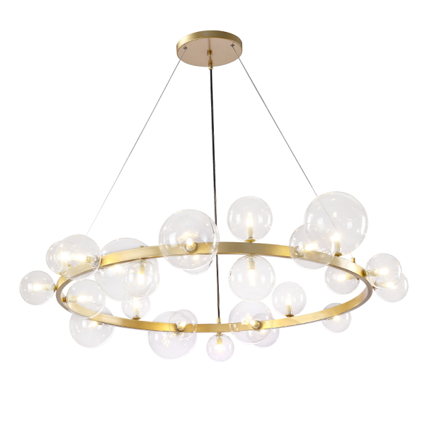 Crystal Lux Люстра Crystal Lux AGATA SP24 V2 GOLD/TRANSPARENTE
