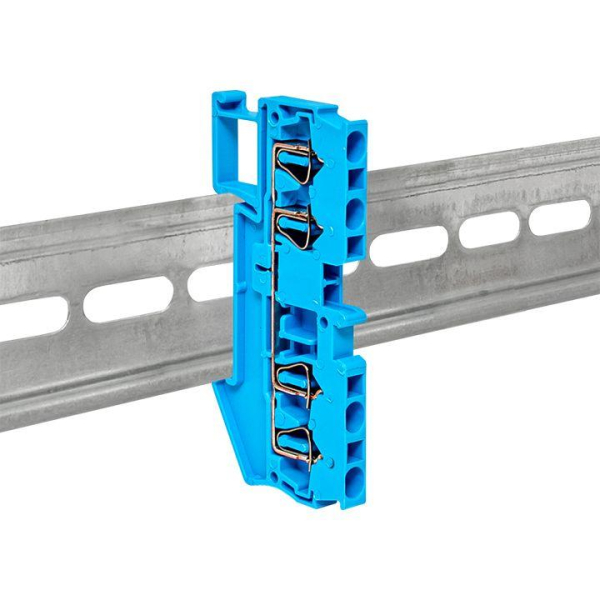 Колодка клеммная ST-2.5 28А 4 вывода пружинная син. PROxima EKF plc-jxb-st-2.5-4-blue