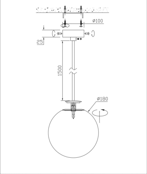 Подвесной светильник Fluorite FL1048-1PB