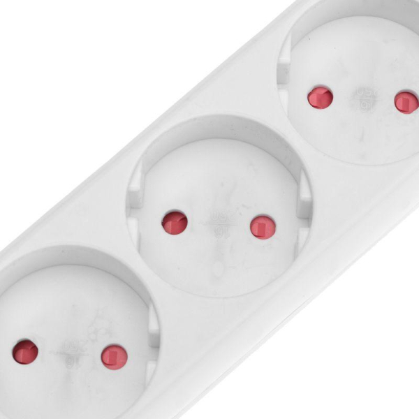 Удлинитель STANDARD 4 гнезда, 3м, 2х1,0мм², б/з, белый REXANT