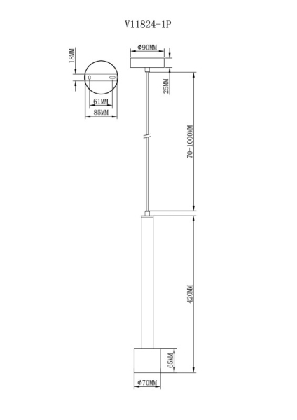 Подвесной светильник Moderli V11824-1P