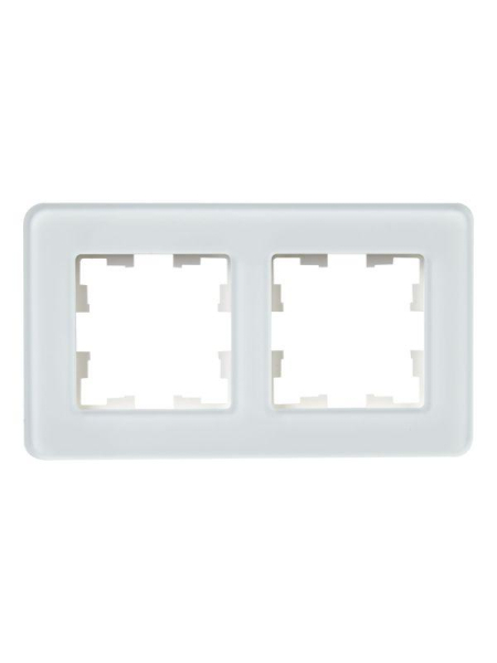 Рамка 2-м BRITE РУ-2-2-Бр стекло бел. RE IEK BR-M22-G-41-K01