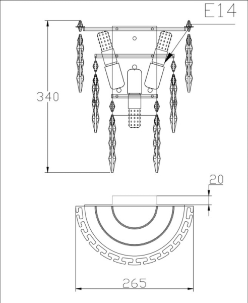 Бра Fluorite FL1190-3W