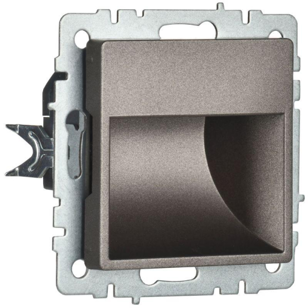 Подсветка светодиодная BRITE встраив. ПЛ20-БрТБ механизм бронза IEK BR-FL20-K45