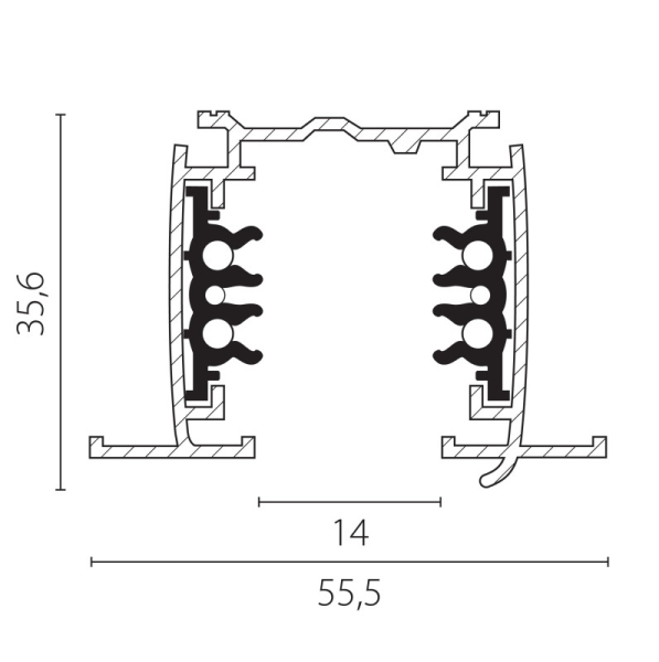 Шинопровод Lightstar 503038-R-DALI