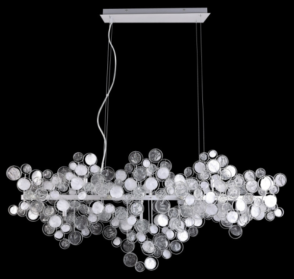 Подвесная люстра Crystal Lux DESEO SP15 L1400 SILVER
