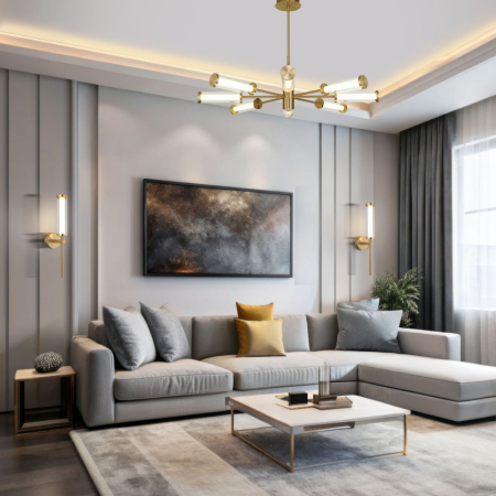 Люстра на штанге Eurosvet 50386 LED латунь