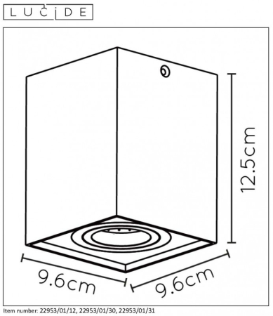 Накладной светильник LUCIDE 22953/01/30