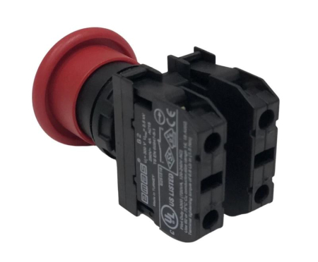 Кнопка "Грибок" 1НО+1НЗ без фиксации красн. EMAS B102MK