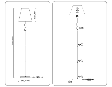 Торшер Ambrella Light LH75059