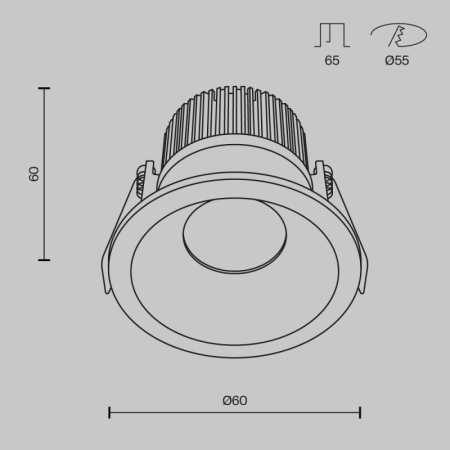 Влагозащищенный светильник Maytoni Technical DL034-01-06W3K-D-B