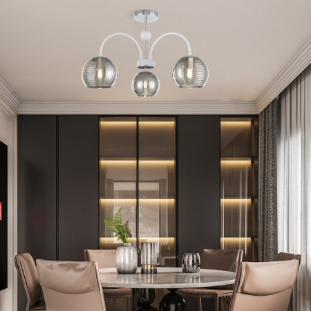 Люстра на штанге Arte Milano 320719/3 CR+WH