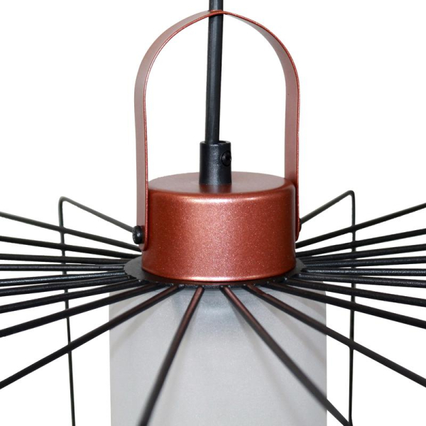 Светильник "Манго" 211 (плафон 9001) НСБ 01-60-171 Е27 [ИМ] подвесной черн.муар медь Элетех 1005405087