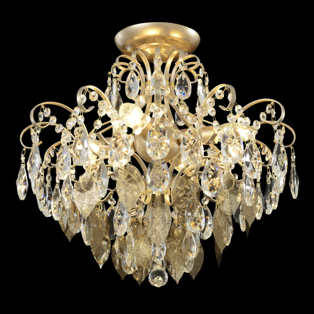 Crystal Lux Светильник потолочный Crystal Lux ESMIRALDA PL4 GOLD