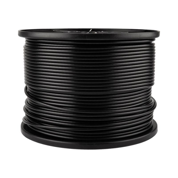 Кабель коаксиальный RG-6U, 75Ом, CCS/Al/Al, 64%, 305м, OUTDOOR, черный REXANT