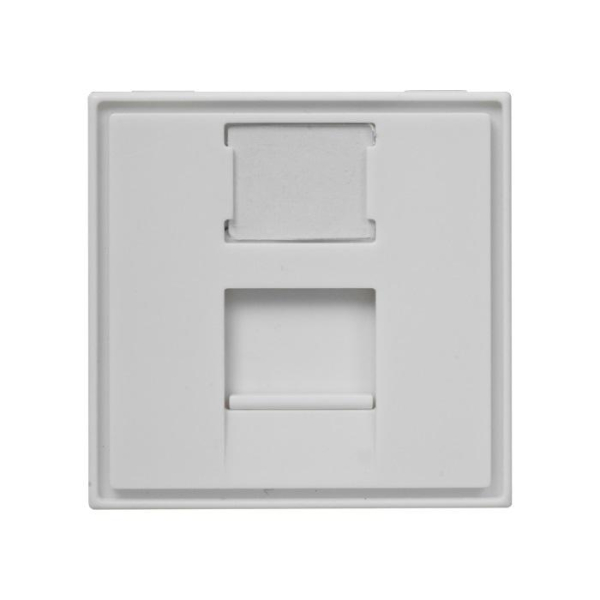 Панель лицевая 1 порт 45х45 Keystone шторка (DIY) SUPRLAN 10-0304-1