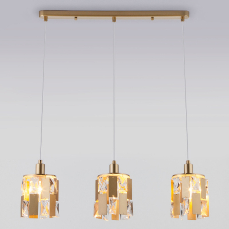 Подвесной светильник Eurosvet 50101/3 перламутровое золото