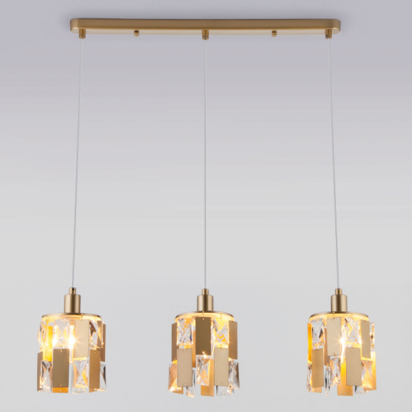 Подвесной светильник Eurosvet 50101/3 перламутровое золото