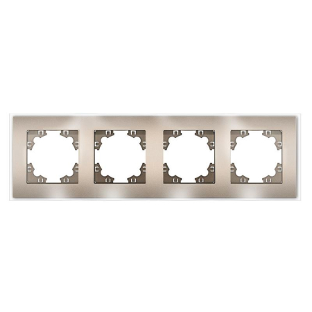 Рамка 4-м Афина стеклянная шампань UNIVersal 2281