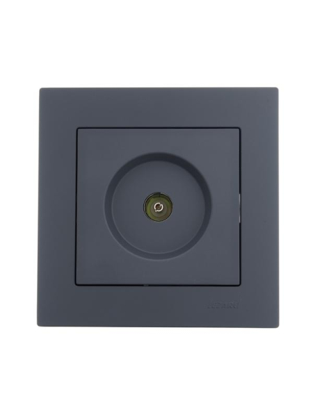 Розетка телевизионная проходная TV 1-м СП Vesna механизм графит LEZARD 742-3488-129