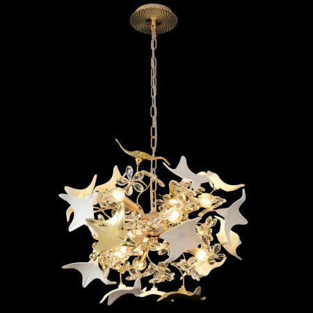 Подвесная люстра Crystal Lux LETISIA SP9 GOLD