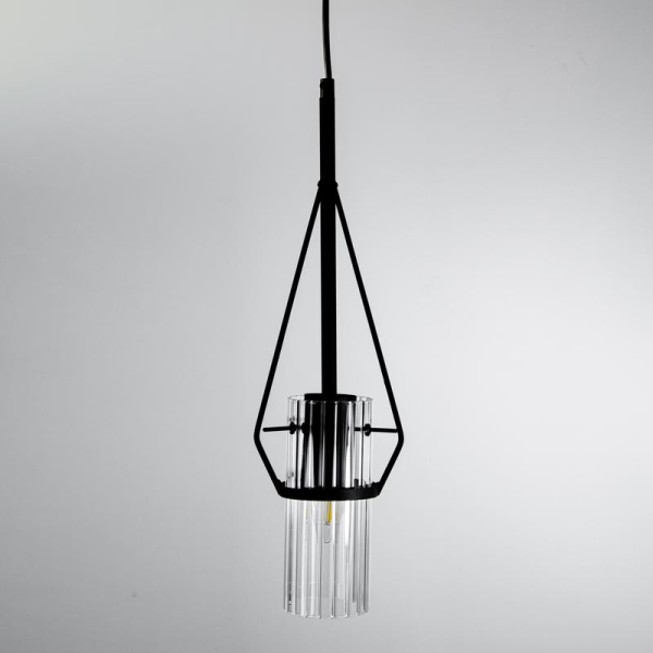 Светильник "Вираж" 211 (плафон 0016) НСБ 01-60-189 Е27 [ИМ] подвесной черн. Элетех 1005405276