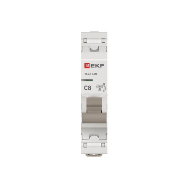 Выключатель автоматический 1п C 8А 4.5кА ВА 47-63N PROxima EKF M634108C